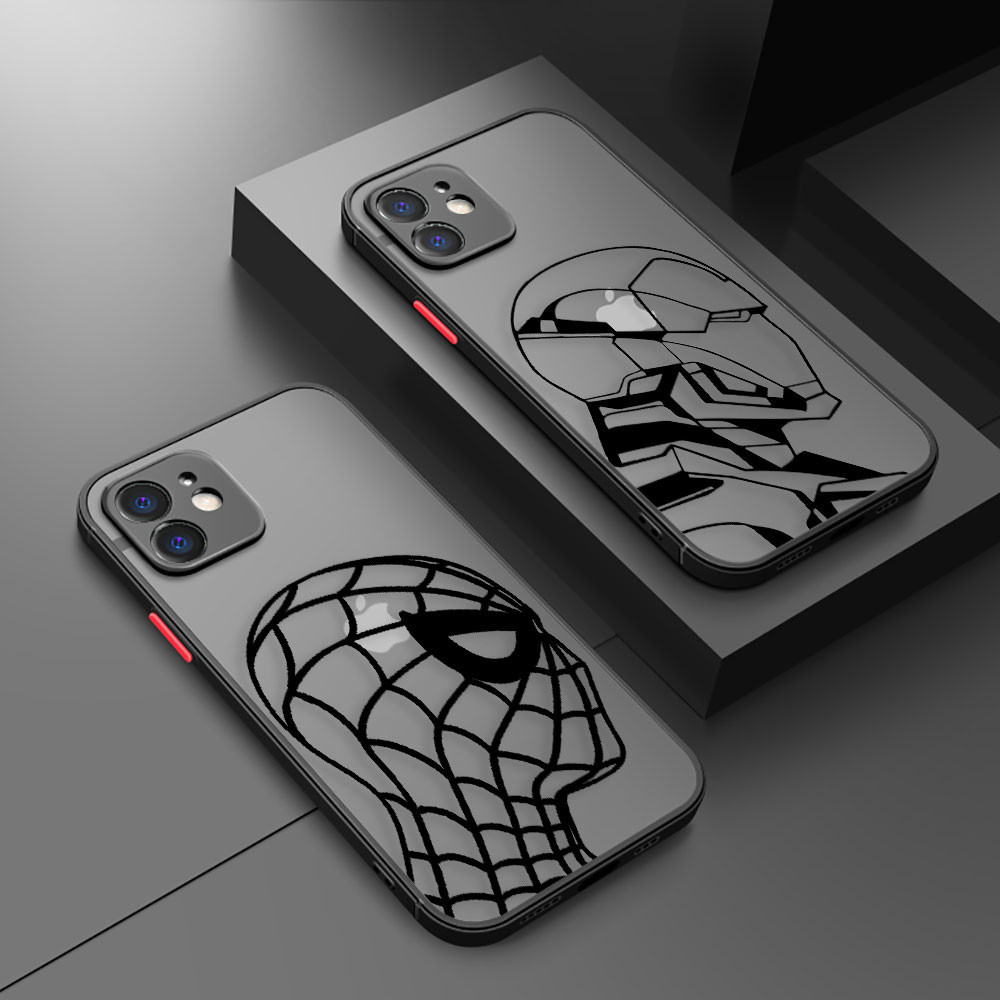 เคสโทรศัพท ์ มือถือ Spider-man Ironman Mavel การ ์ ตูนสําหรับ Apple iPhone 13 14 15 11 12 Pro MAX PLUS iPhone 6S 6 7 8 PLUS iPhone X XR XS MAX 12 13 Mini FGP0521