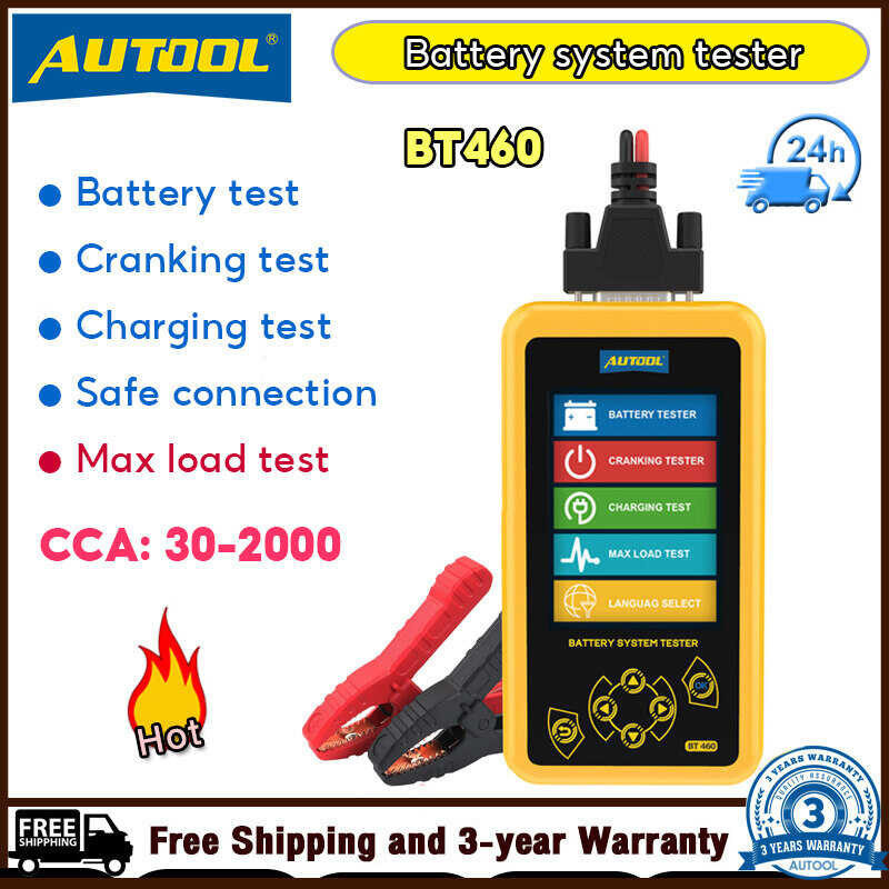 เครื่องทดสอบแบตเตอรี่ 【อินเตอร์เฟซภาษาไทย】AUTOOL BT460