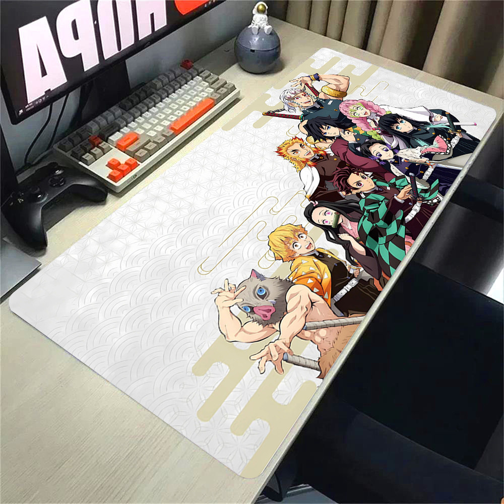 900x400 แผ่นรองเมาส์ Nezuko Kamado D-Demon Slayer ตารางแผ่นรองเม้าส์สําหรับเล่นเกม XXL อะนิเมะการ์ตูน Gaming แผ่นรองเม้าส์เชอร์รี่คอมพิวเตอร์ DeskMat