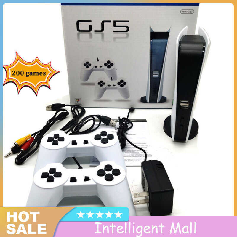Set Nostalgic 1 Retro Console P5 Mini Tv Computer Game Station Gs5 Wired 200 Games s