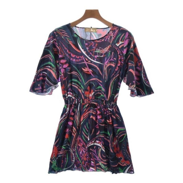 Emilio Pucci Ping PINK MO Dress Women Patterned all over Navy Direct from Japan Secondhand
