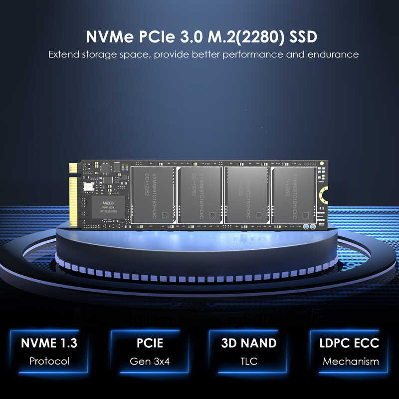 Nvme Ssd Wavlink Pcie Gen3x4 M.2 2280 Built-In High-Performance Gaming Solid-State Drives 512gb/1tb