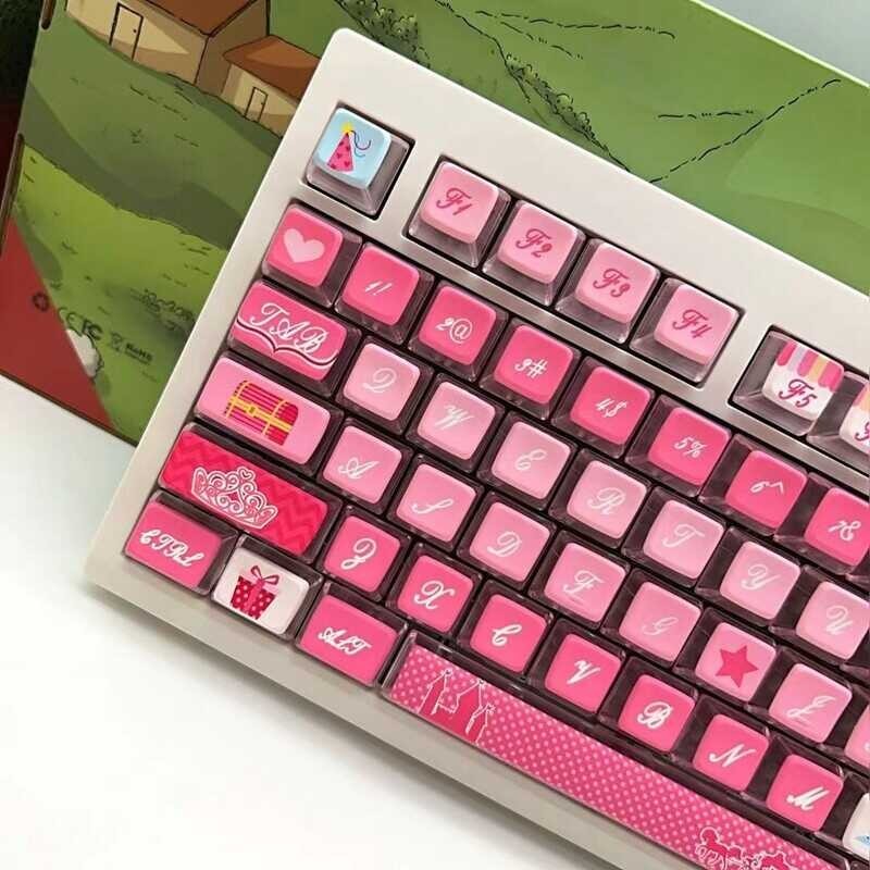Slippers 【Keycap Only】Glass Pudding Keycap 116 Keys Four Side Transparent ASA Profile PBT Sublima
