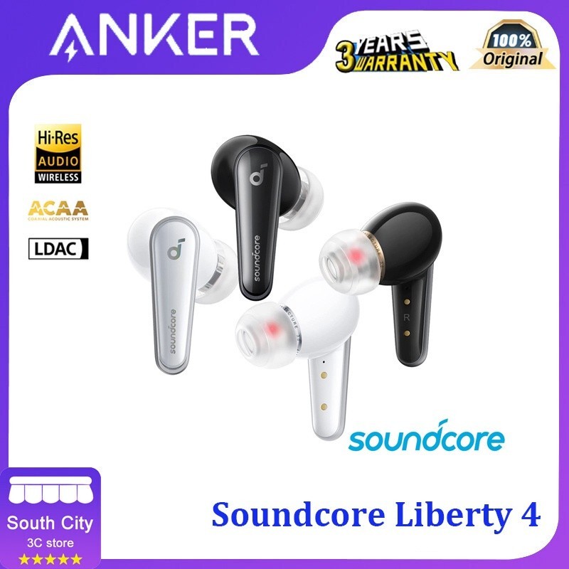 Anker Soundcore Liberty 4 Bluetooth Earphones A3953 Active Noise Cancelling All-New True Wireless E