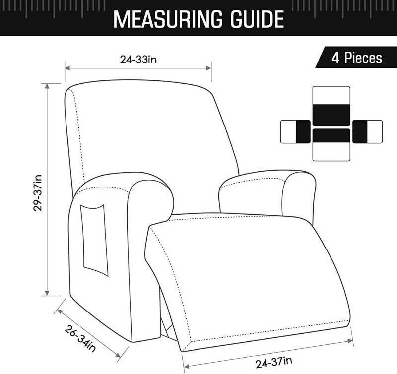 Soild Color Jacquard Recliner Relax Single Sofa Cover Thicken Armchair Slipcovers Lazy Boy Chair Co