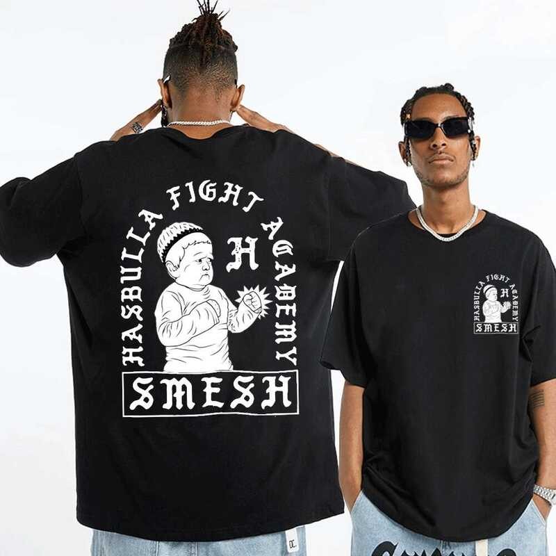 คลาสสิก Hasbulla Fighting Meme เสื้อยืดแฟนของขวัญ Mini Khaib Blogger Tshirt ผู้ชายผู้หญิงพรีเมี่ยมขน