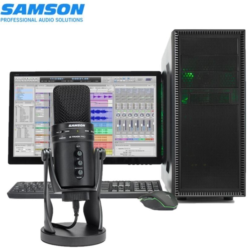 Samson G-Track Pro ไมโครโฟน USB มืออาชีพ เสียบแล้วใช้งานได้เลย พร้อมอินเตอร์เฟซเสียง สําหรับพอดคาสต์ เล่นเกมสตรีมมิ่ง