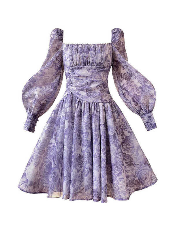 Alisa.Sonya เสื้อผู้หญิงแขนยาวฝรั่งเศสชุดกระโปรงยาวฤดู ❤