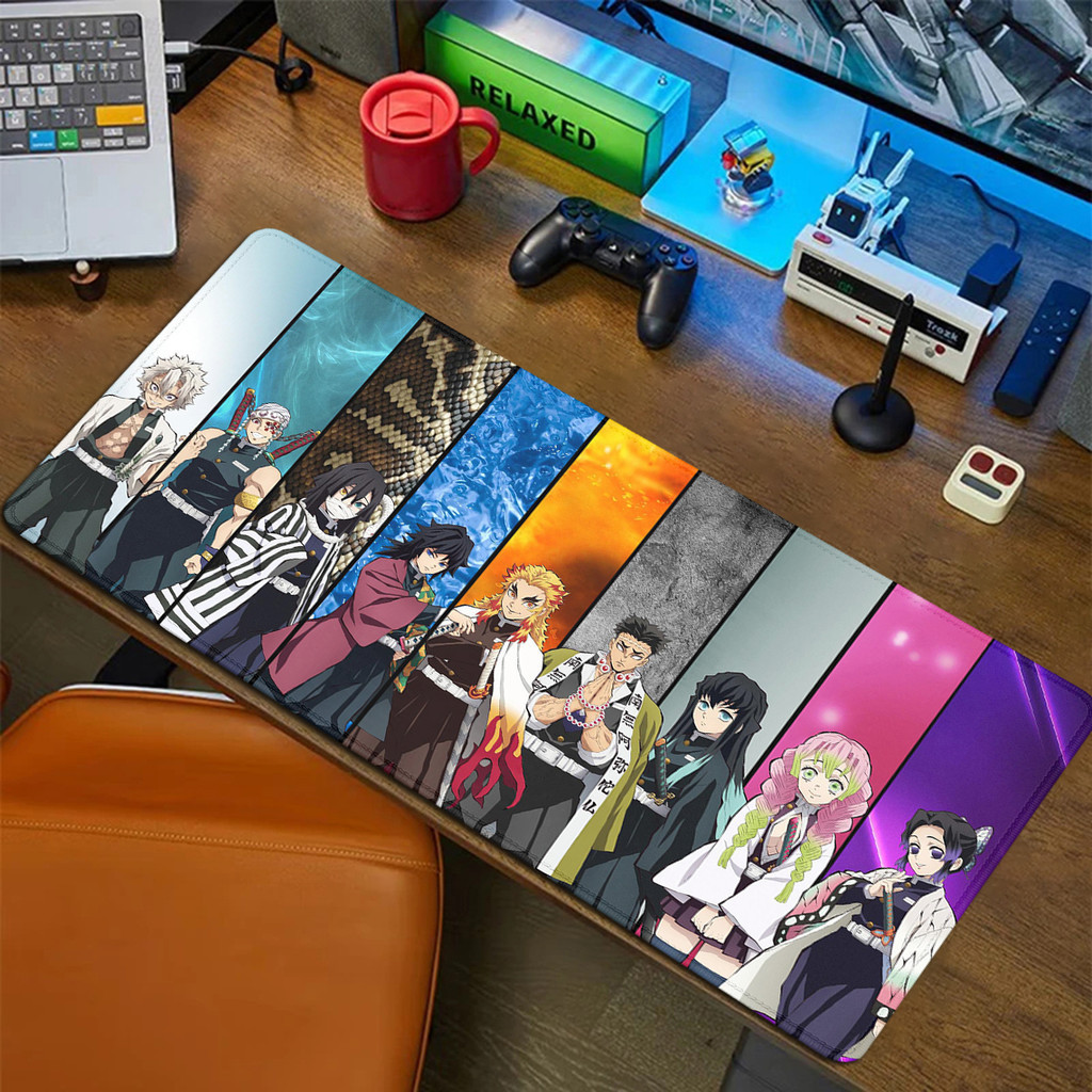 ญี่ปุ่น Mpuse Pad อะนิเมะโต๊ะ Demon Slayer Hashira เกมอุปกรณ์เสริมแป้นพิมพ์คอมพิวเตอร์พรม Pad PC โน้ตบุ๊ค Gamer Mousepad