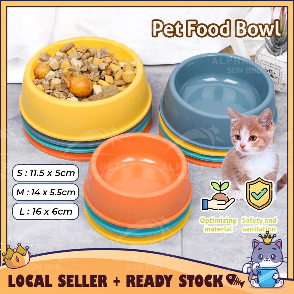 CATQUEEN Eco PP Candy 3 ขนาดอาหารสัตว์เลี้ยงสุนัขชามสัตว์เลี้ยงชามแมวชามข้าวป้องกันการลื่นไถลชามเดีย