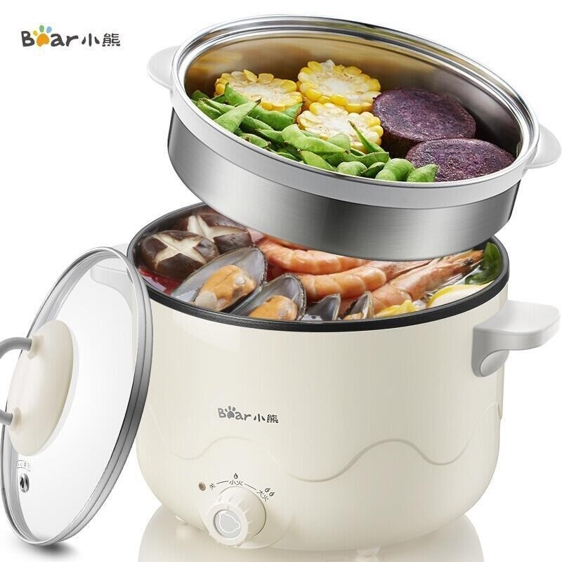 Bear/ 220V Mini Multifunction Electric Cooking Machine Available Hot Pot Multi Electric Rice Cooker Non-stick Pan