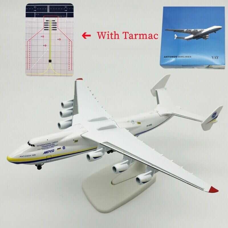 20Cm Airplane Model Soviet Union Air ANTONOV 225 An-225 Мрія Mriya WORLD BIGGEST CARGO Diecast An-