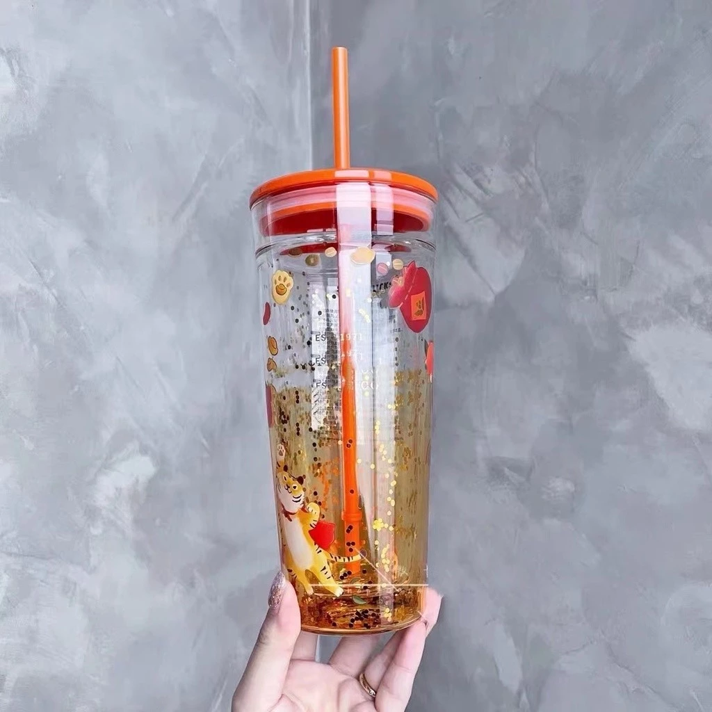Starbuck แก้วกาแฟ แบบสองชั้น ทนความร้อน สีใส ของขวัญ thumbnail 5