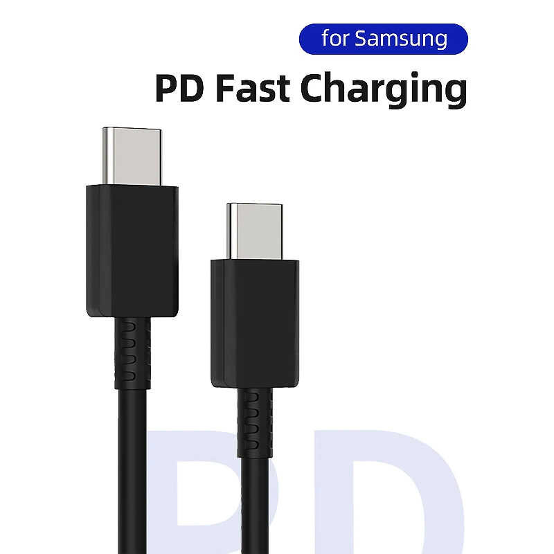 PD เดิมสำหรับ สาย Samsung S22 S21 S20 FE S23พิเศษ45วัตต์ A52ชาร์จเร็วสุดๆ A54 A53 5G Note 20 Uitra 25W USB Type C