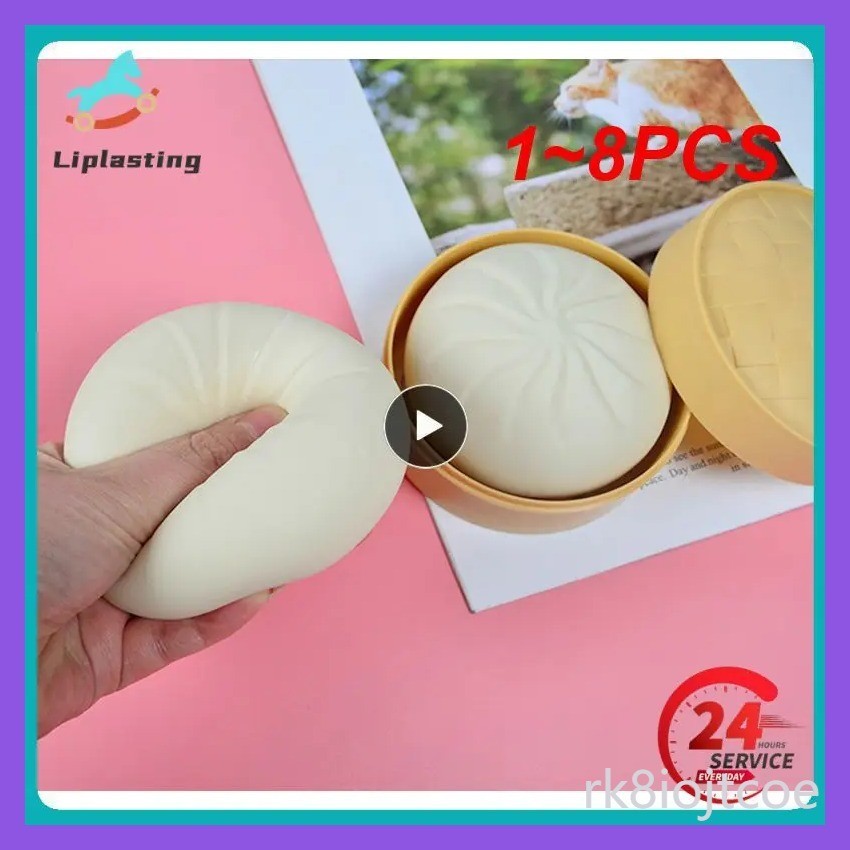 1~8PCS Hot Sale Chinese Food Squishy Toy Antistress Baozi Squeeze Rerising Toys Abreact Soft Sticky
