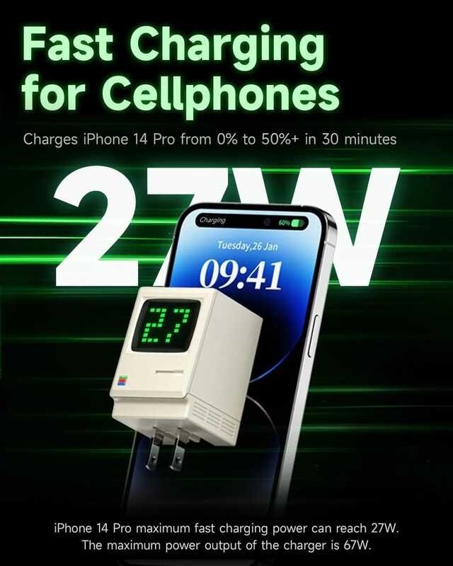 เครื่องชาร์จ Shargeek/Sharkeek USB C,เครื่องชาร์จ67 Gan แบบย้อนยุ C,67