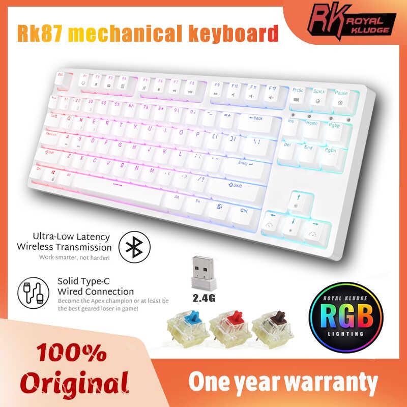RK87 Royal Kludge 87 keys hot swappable wired backlit rgb tkl teclado gaming computer keyboard mech