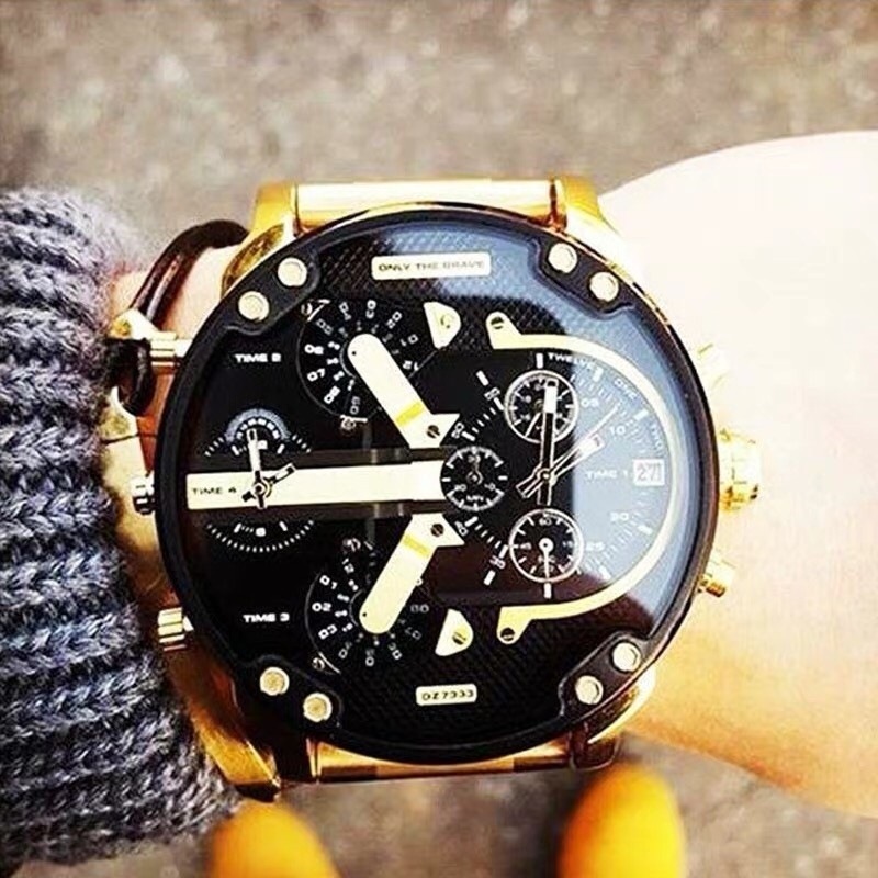 [พร้อมกล่องของขวัญ] นาฬิกาข้อมือดีเซล หน้าปัดขนาดใหญ่ สําหรับผู้ชาย DZ7333