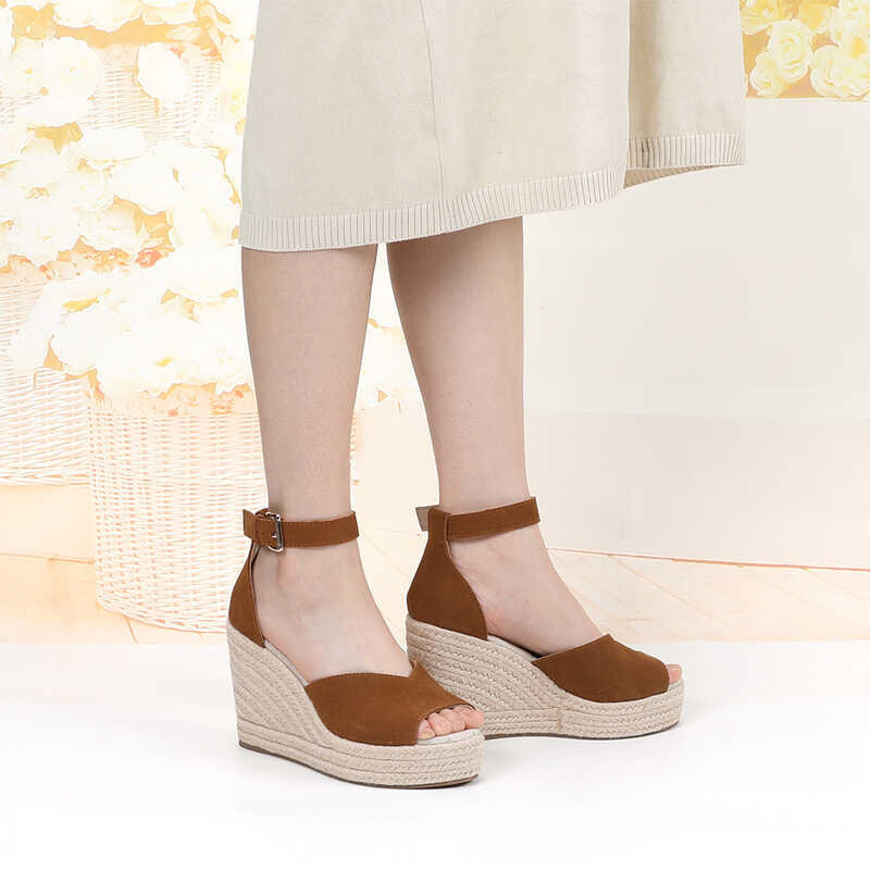➧ รองเท้าสตรี Sapatos Mulher Shop Soludos Platform Wedges รองเท้าแตะ รอง
