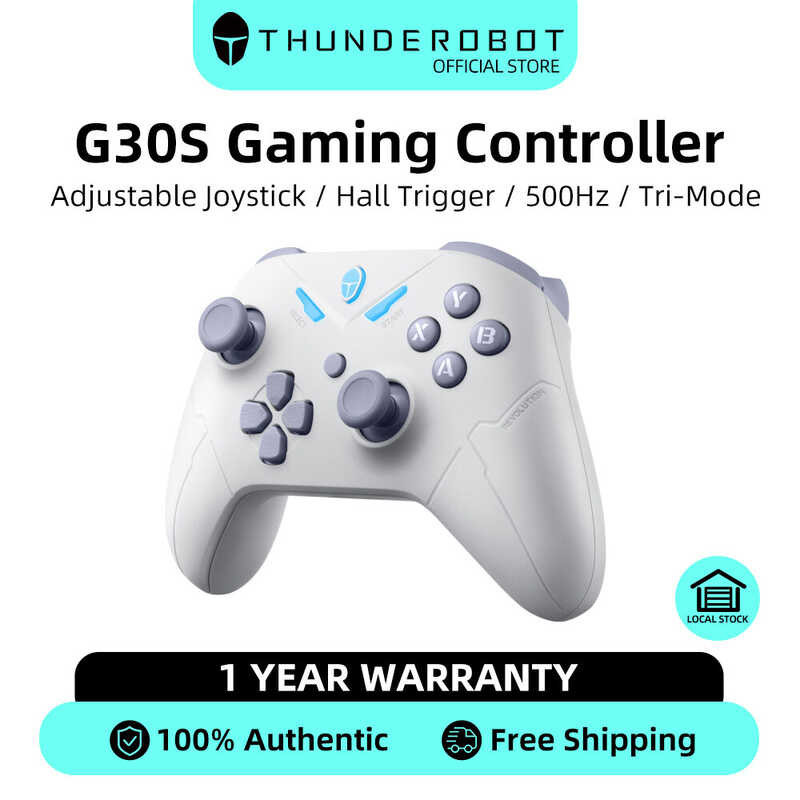 G30S Gamepad Thunderobot Controller Hall Effect Triggers Wired 2.4G Wireless Bluetooth Tri-Mode Con