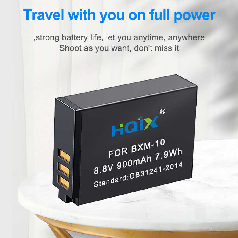 ➧ HQIX Bxm-10 Bxm10 แบตเตอรี่ชาร์จคู่สำหรับกล้องมิเรอร์เลส