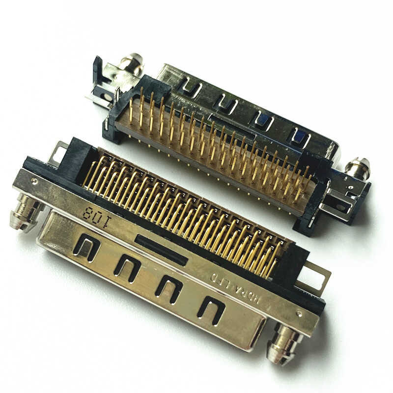 LY Vhdci68 SCSI V68 V.68 อะแดปเตอร์หญิงชั้นเดียว 90 องศาปลั๊ก VHDCI