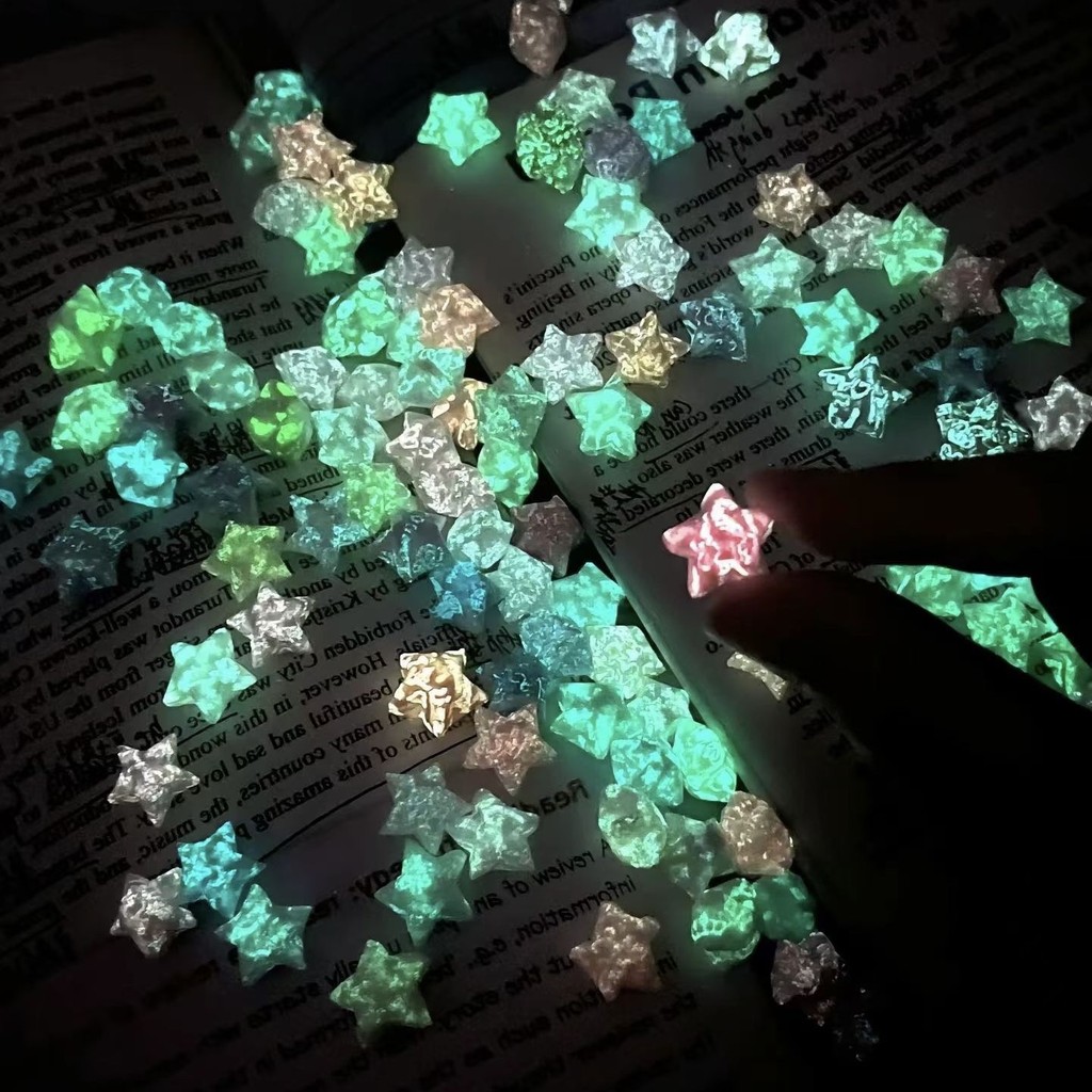 [Origami Star] Lucky Star Bottle Luminous Star Origami Luminous Wishing Bottle Handmade Christmas Fi