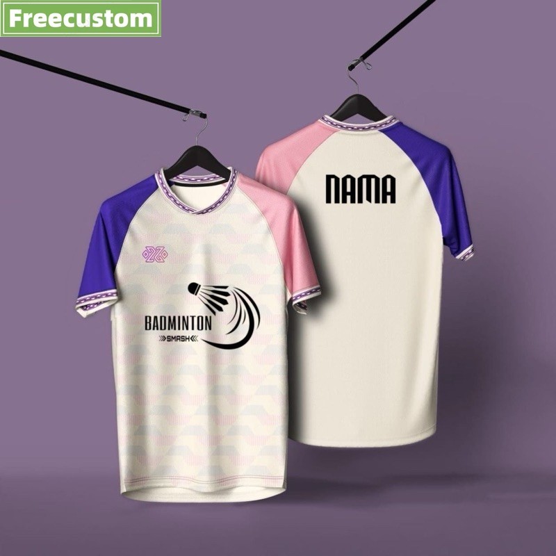 JERSI BADMINTON JERSEY TRANING BADMINTON JERSI CUSTOM [ออกแบบใหม่ BADMINTON CLUB][ฟรี CUSTOM NAME] S