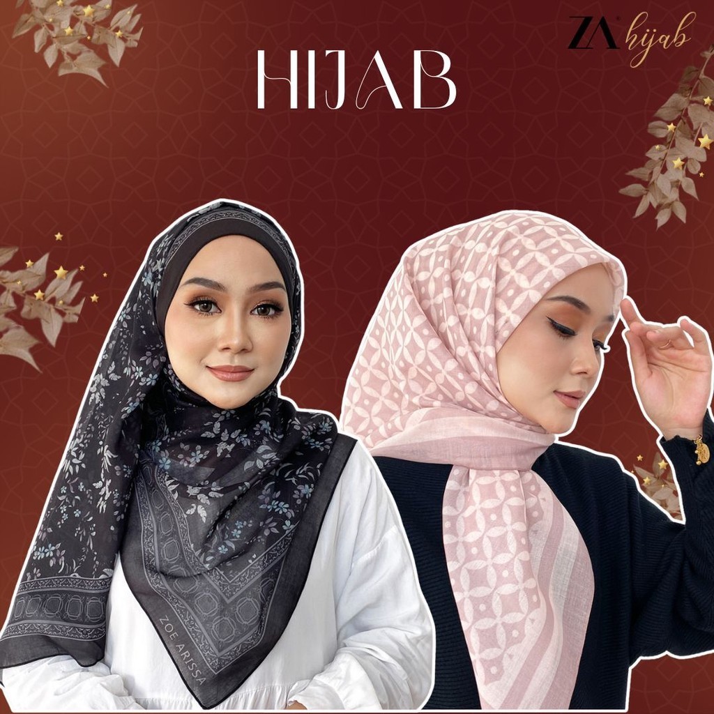 ZOE ARISSA TUDUNG RAYA 2025 BAWAL Printed BIDANG 45 Hijab Cotton Voile พิมพ์ Bercorak New Hijab พิมพ์ Viral