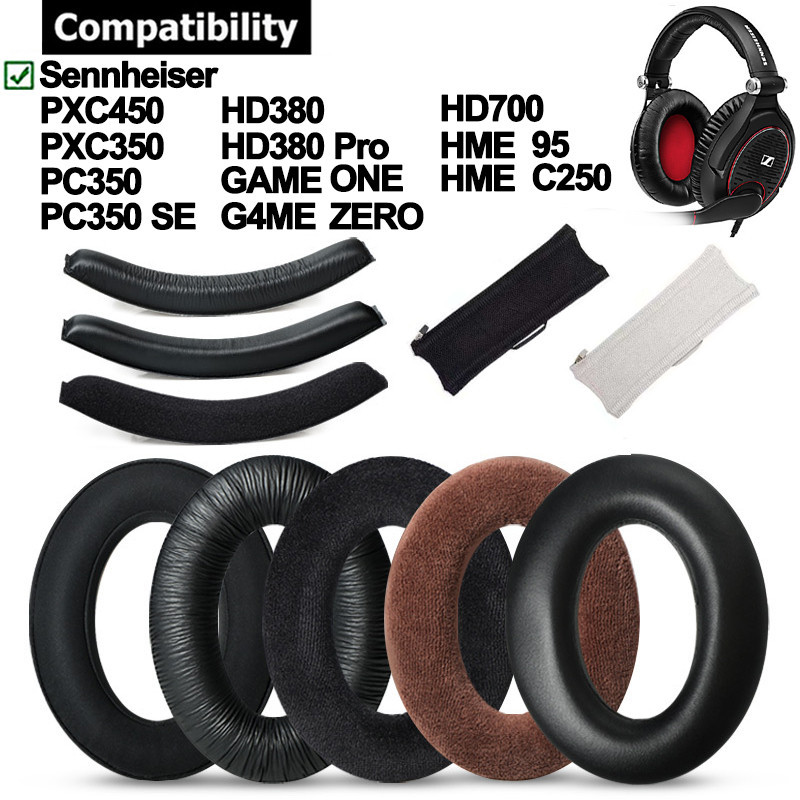 แผ่นฟองน้ําครอบหูฟัง สําหรับ Sennheiser PXC450 PXC350 PC350 SE HD380-Pro HD700 HME95 HMEC250 GAME ONE G4ME ZERO