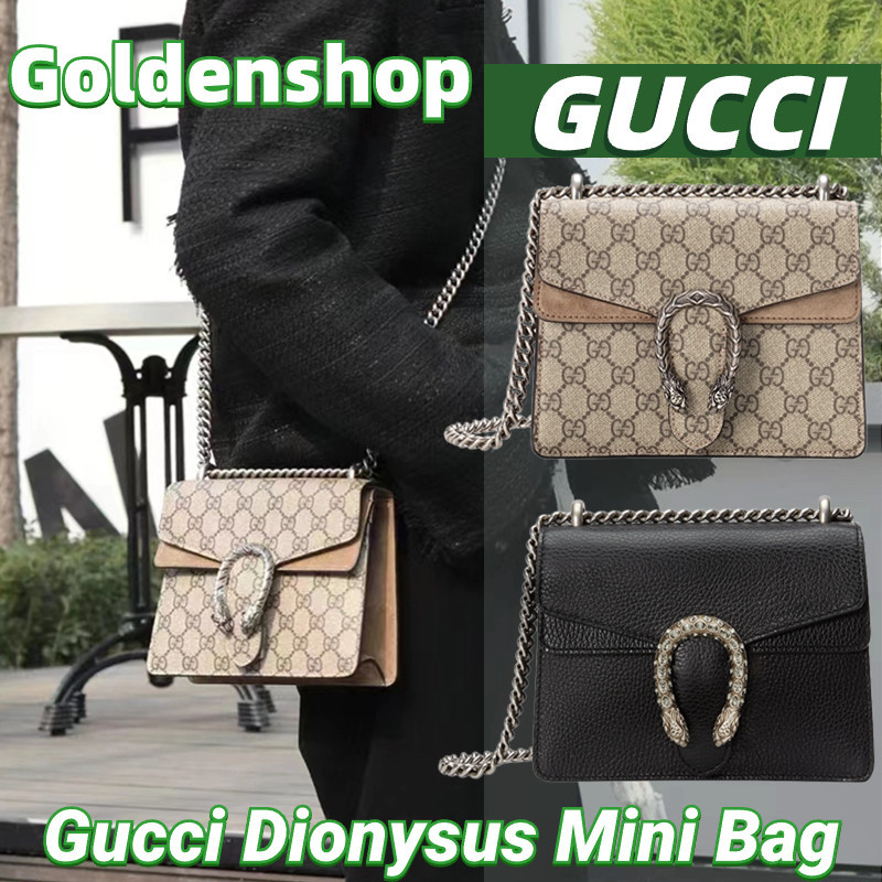 ♞,♘,♙กุชชี่ Gucci Dionysus GG Supreme Mini Bag กระเป๋า