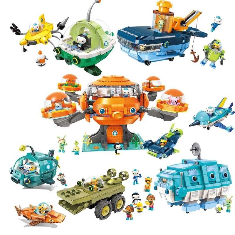 ENLIGHTEN Octonauts ป้อมปราการชุดอาคารบล็อก Legoing เข้ากันได้ Oct