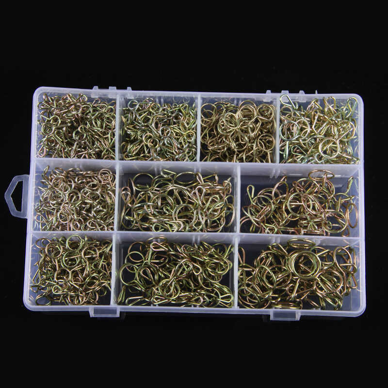 610Pcs แคลมป์สายเชื้อเพลิงท่อเกียร์คลิปหนีบผมสปริงชุบ