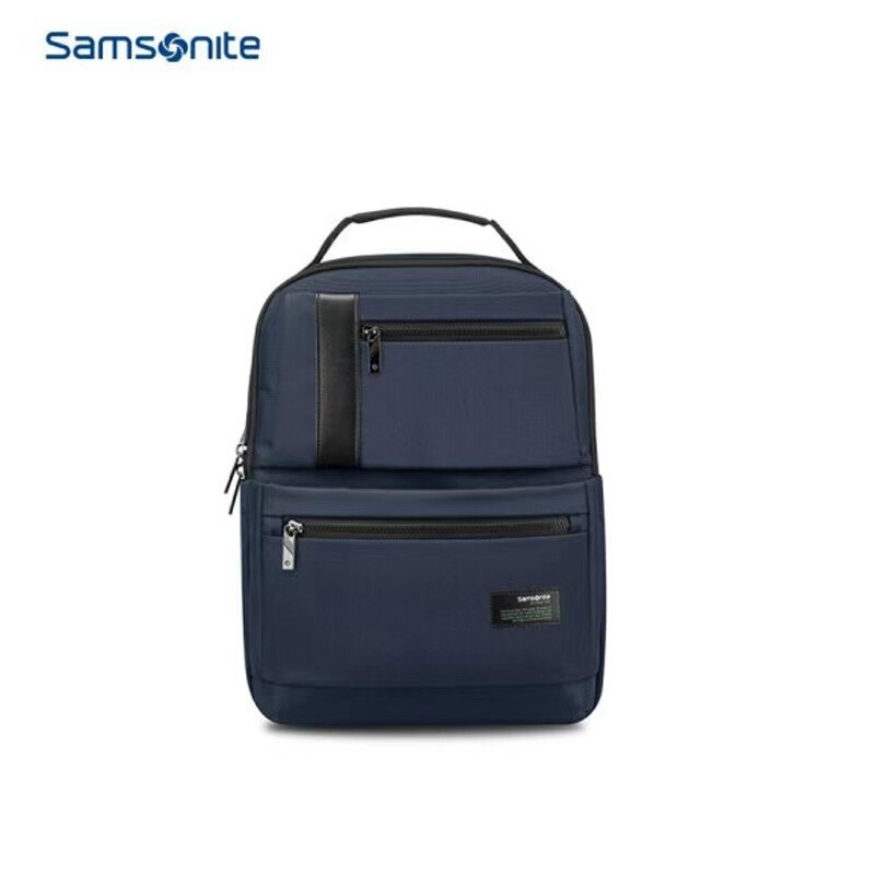 Samsonite กระเป๋าเป้สะพายหลัง ทรงสี่เหลี่ยม กันน้ํา สีน้ําเงินเข้ม เหมาะกับนักเรียน สไตล์นักธุรกิจ