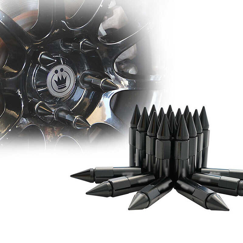 Blox 20Pcs M12x1.5 7075 Aluminum Spiked Lug Nuts Extended Tuner Wheels/Rims Universal Fit For Most