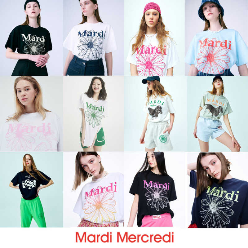 ❤ [พร้อมส่ง/ของแท้] เสื้อยืด Mardi Mercredi รุ่น Flowermardi Ddanji Uni