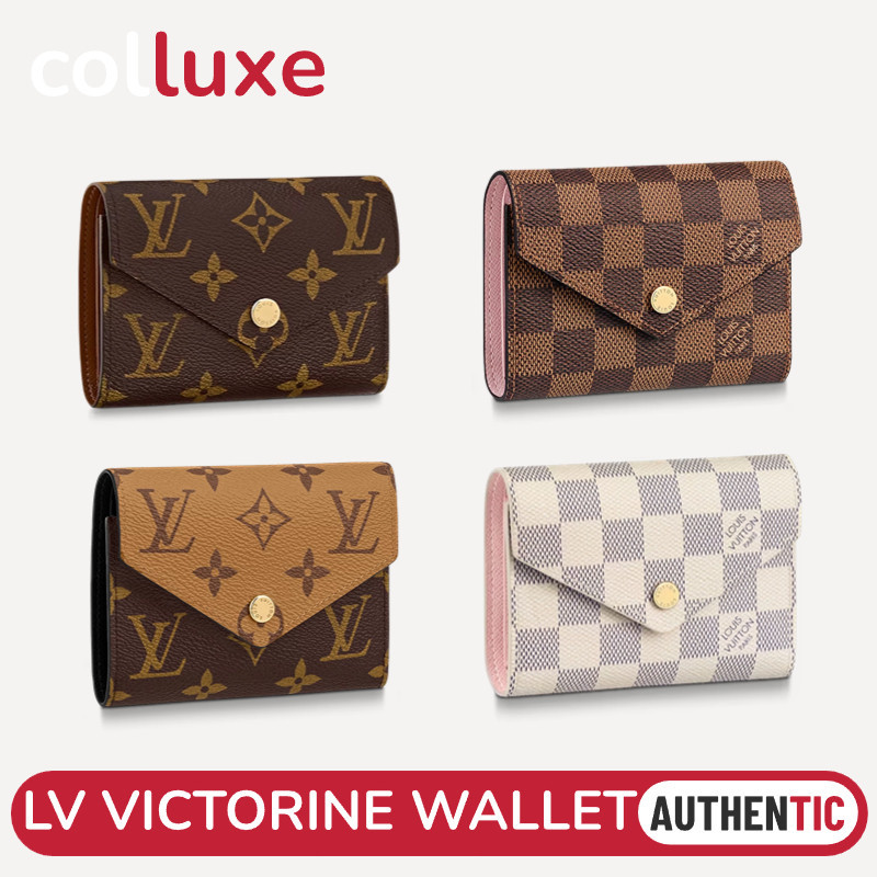 ♞,♘,♙ของแท้หลุยส์วิตตอง Louis Vuitton LV VICTORINE Wallet กระเป๋าสตางค์ผู้หญิง