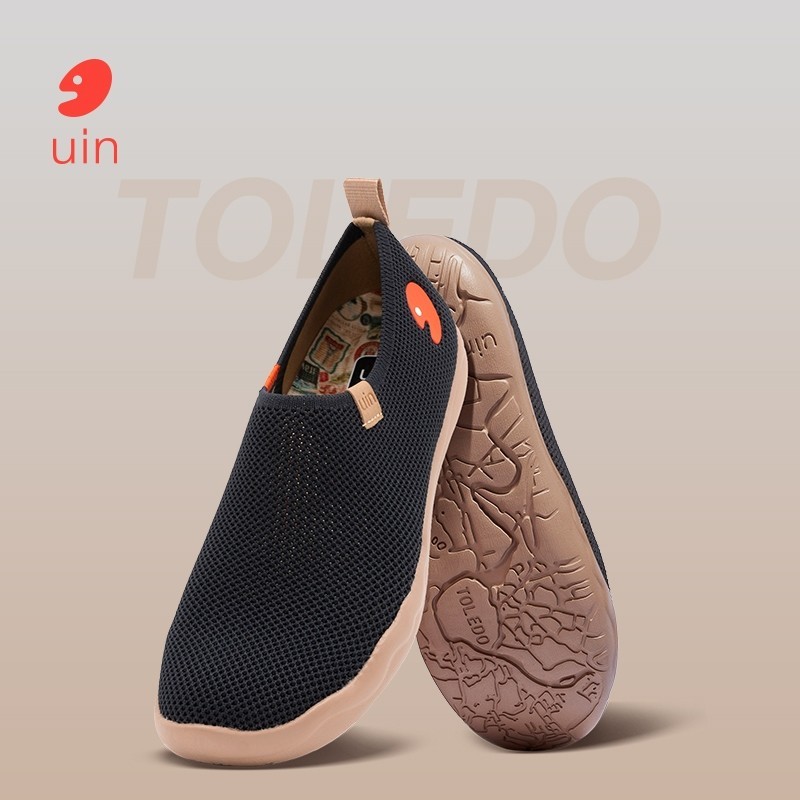 Uin Toledo 1 รองเท้าผ้าใบโลฟเฟอร์ลําลอง KNITพื้นนิ่ม น้ําหนักเบา ระบายอากาศ สําหรับสตรี เหมาะกับการ