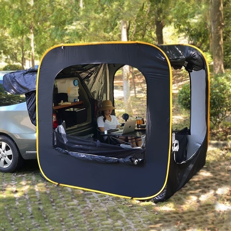 New Hot Selling Outdoor Camping Car Rear Tent SUV Camping Tent Waterproof Sunshade Car Rear Tent Pop