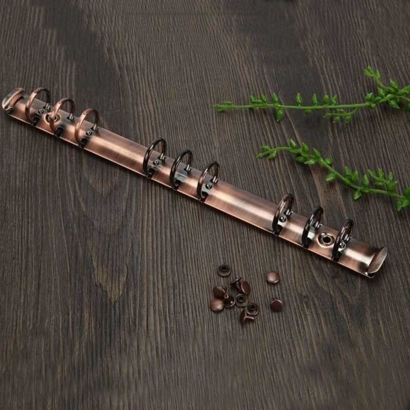 A4 【Hot】 A5 A6 B5 Gold Metal Spiral Binder Clip Loose-Leaf Stainless Steel File Folder For Diary