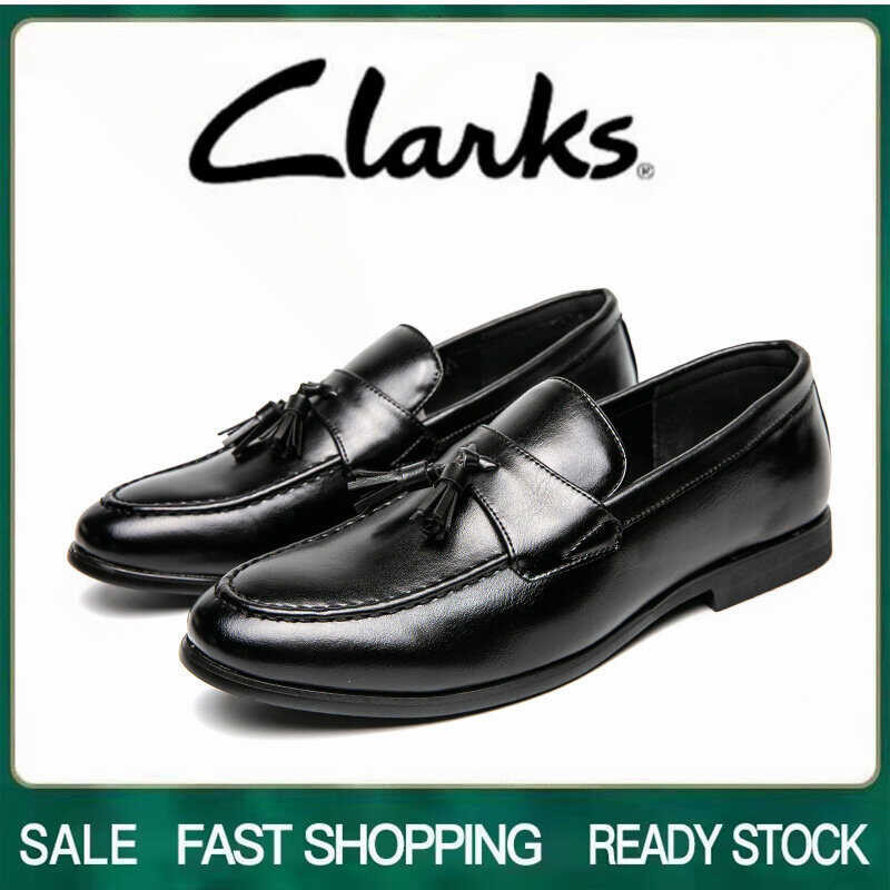 4 Clarks_รองเท้าผู้ชาย รุ่น สีดำ รองเท้าหนังแท้ รองเท้าท