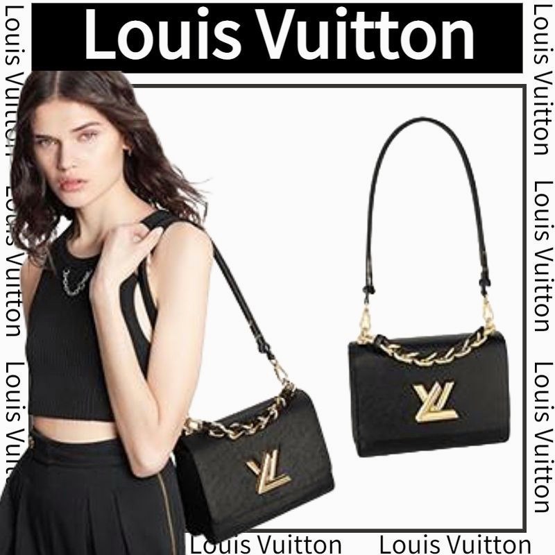 ♞หลุยส์วิตตอง Louis Vuitton  TWIST กระเป๋าถือใบเล็ก/กระเป๋าผู้หญิง/กระเป๋าถือ/ของแท้ 100%