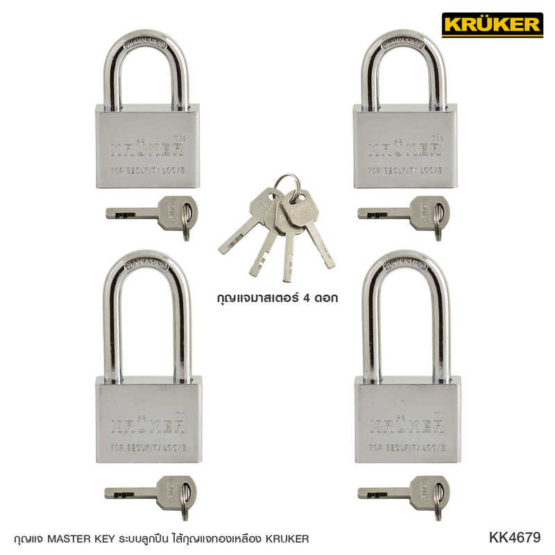 master key Kruker 4x50 mm. 5 sets of keyless entry lock (all 1 set entry). less      ).