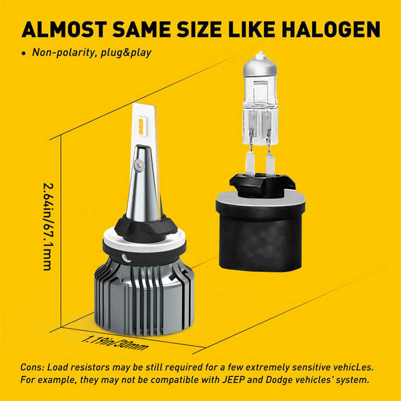 ❤ AUXITO ไฟตัดหมอก 880 H27 880หลอดไฟ Led 2ชิ้นสำหรับรถยนต์ไฟตั