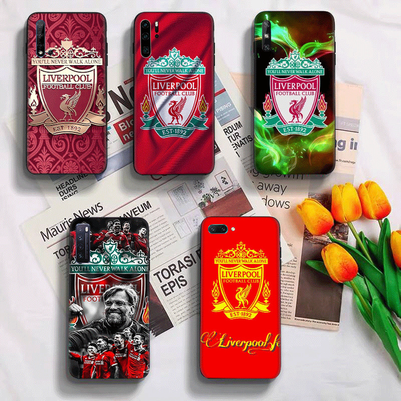 สําหรับ Huawei Nova 2i 2 Lite 3 3i 4E 5i 5T 7 SE 8i 7 TPU นิ่มสีดําโทรศัพท์มือถือกรณีฟุตบอล Liverpoo