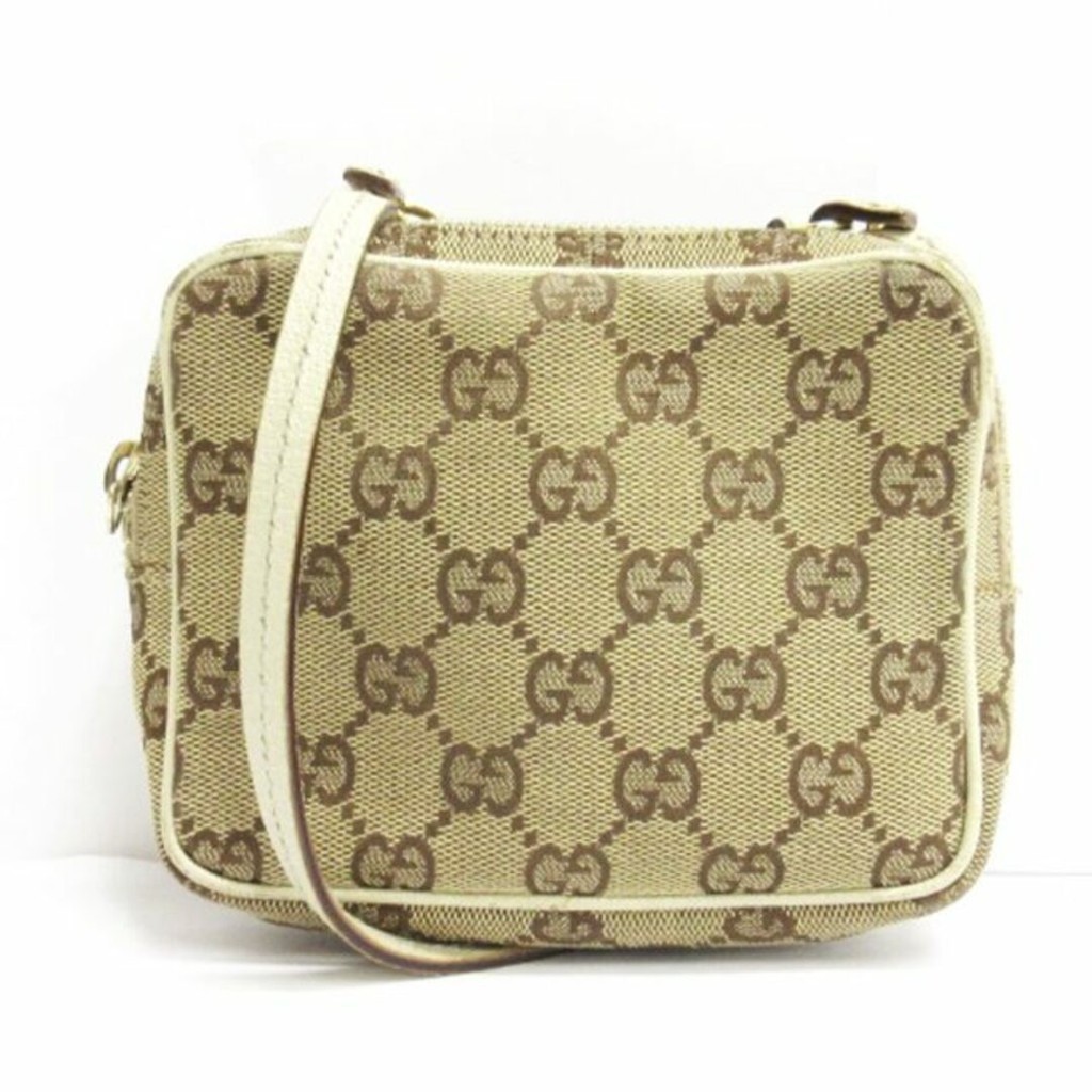 Gucci GG canvas shoulder bag pochette 120975 beige Direct from Japan Secondhand