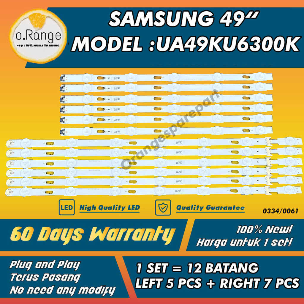49 "โคมไฟ SAMSUNG UA49KU6300K 49 INCH LED TV BACKLIGHT 49KU6300K UA49KU6300 49KU6300 Mlz3 "