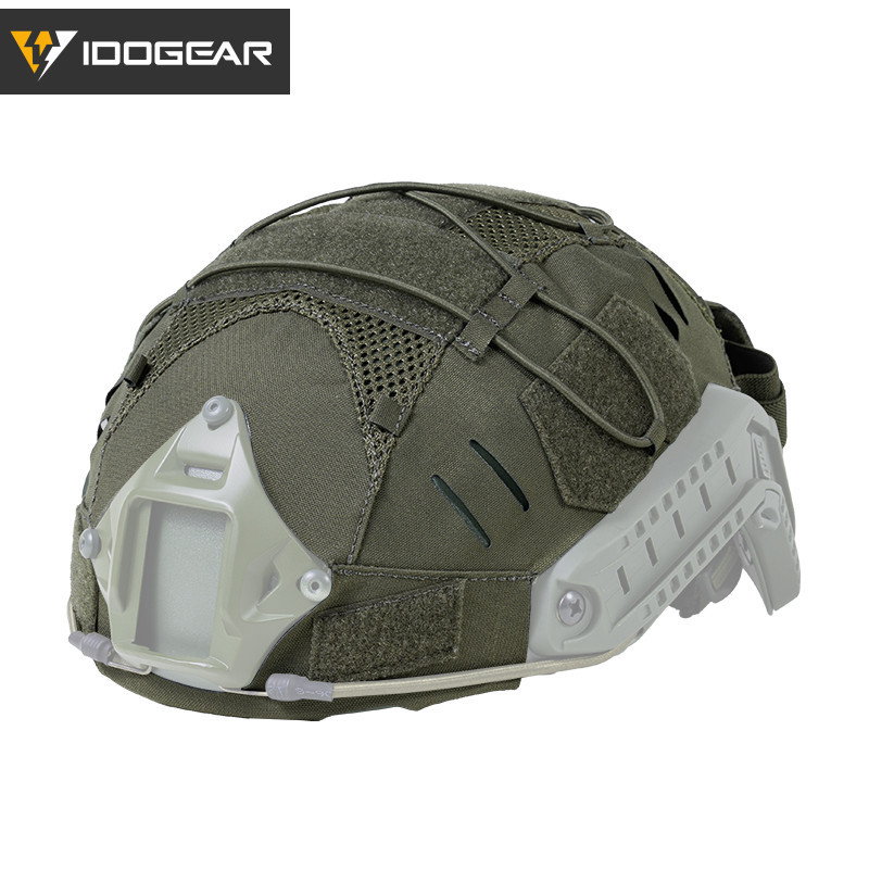 Idogear Tactic fast Helmet Cover with NVG Battery Pouch M/L ขนาดหมวกกันน็อคผ้าสําหรับหมวกกันน็อคเร็ว 3813