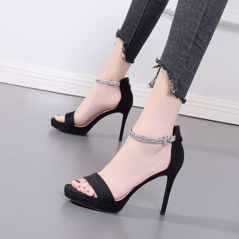 sandals rhinestone Women platform elegant high heels