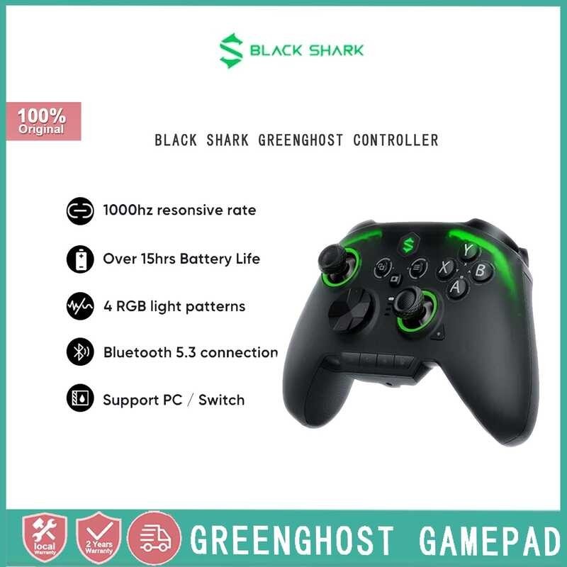 GreenGhost Black Shark gamepad, device resonance frequency of 1000Hz, Bluetooth 5.3, battery life o